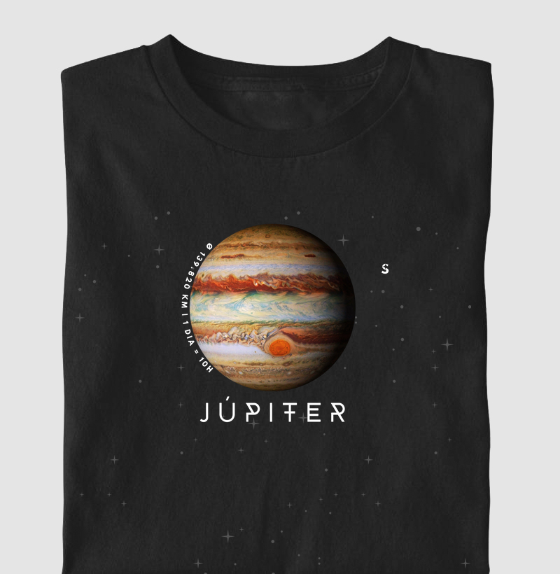 Júpiter, o Gigante Benevolente. Camiseta Supernova Estampada 