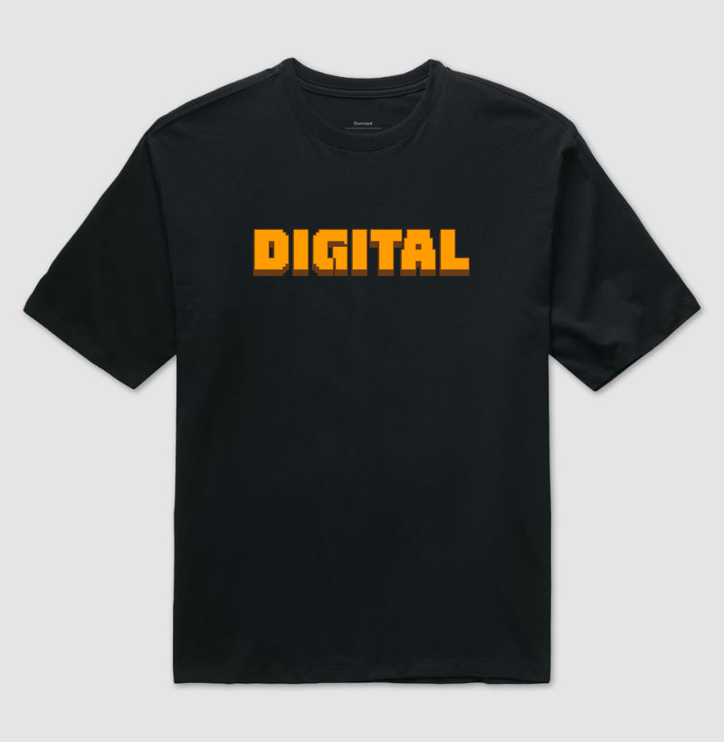 Digital Pixel: Camiseta Oversized - O Estilo Tecnológico que Marca Presença
