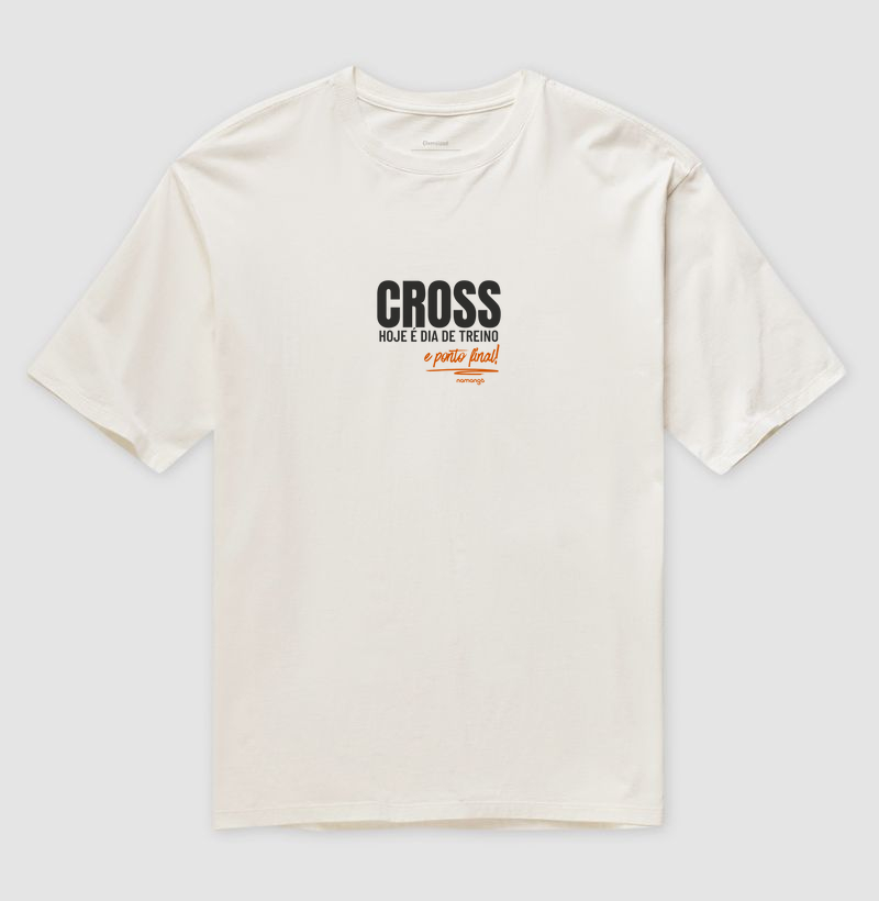 Camiseta Oversized Cross Dia de Treino – Na Manga