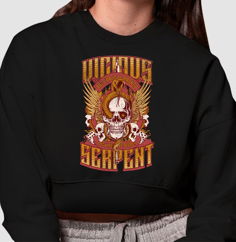 Vicious Serpent - Moletom Crooped