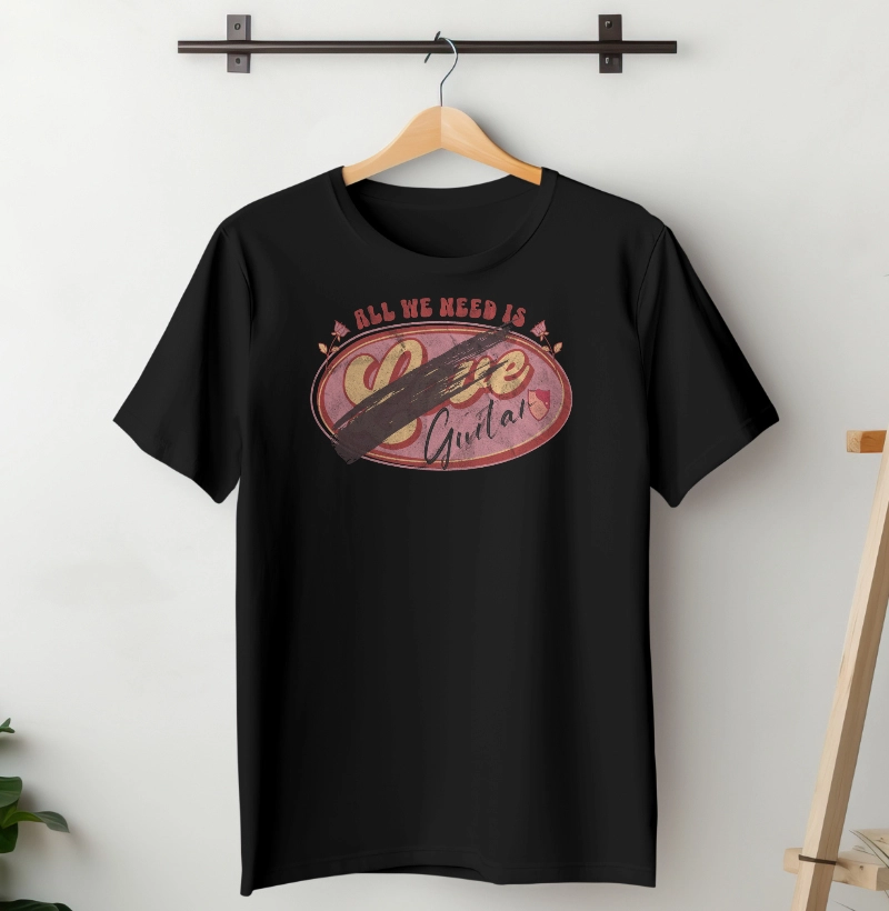 Camiseta Two Tone All We Need is Guitar