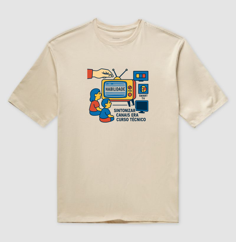 Camiseta Oversized Sintonizar era curso técnico