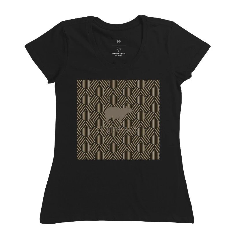 Camiseta Fem. Capivara Itajai-açu Mosaico