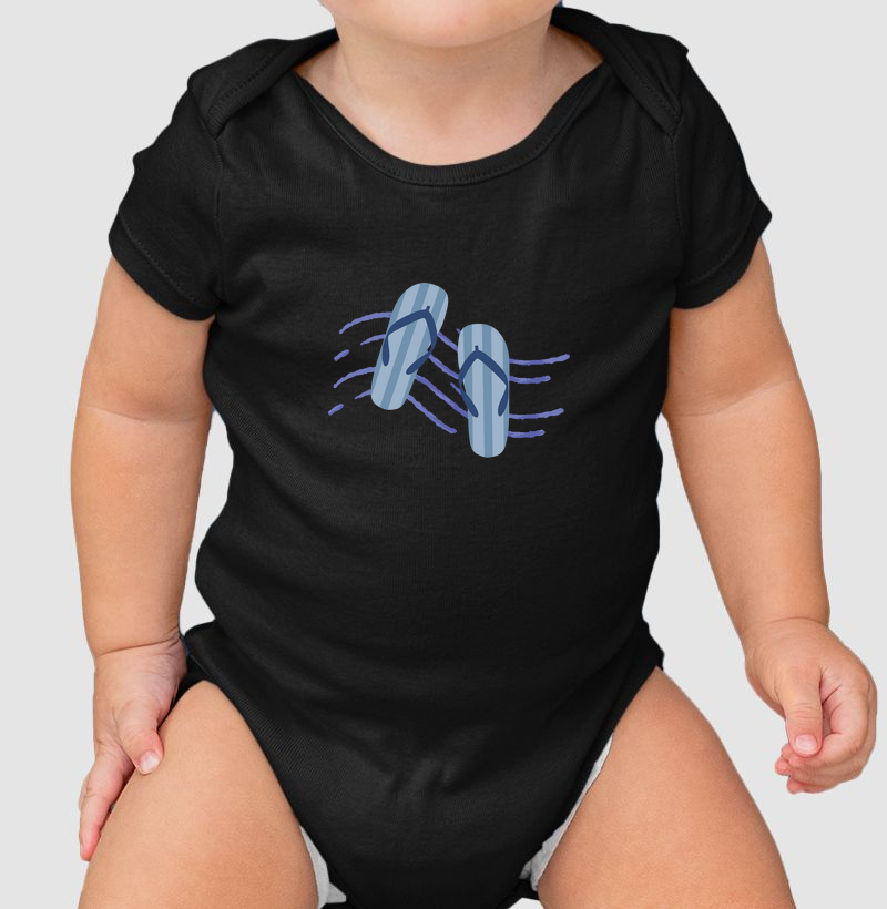 Body Infantil Chinelinho na Praia