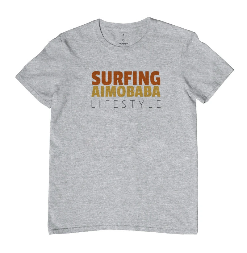 Camiseta Aimobaba Surfing masculina cinza mescla