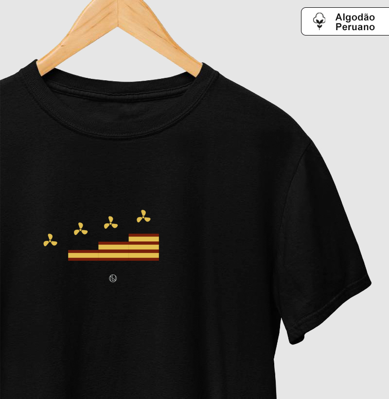 Camiseta Escada do Chefe de Máquinas algodão peruano 