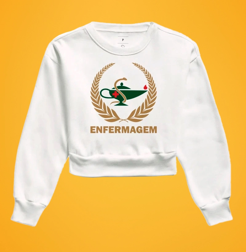 Moletom Cropped Símbolo da Enfermagem