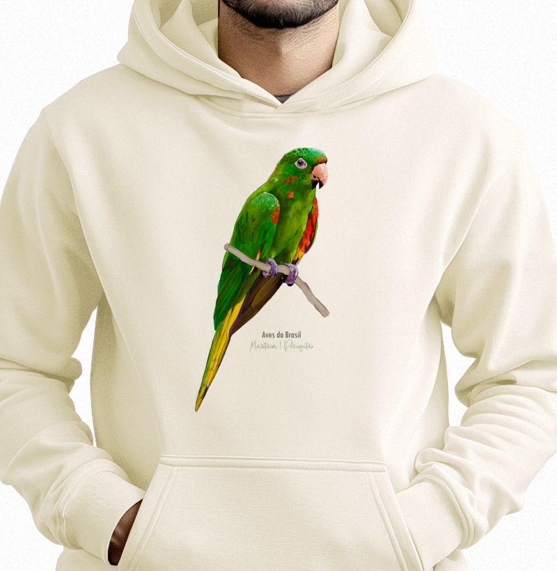 Aves do Brasil II - Maritaca - Periquitão - Moletom Hoodie