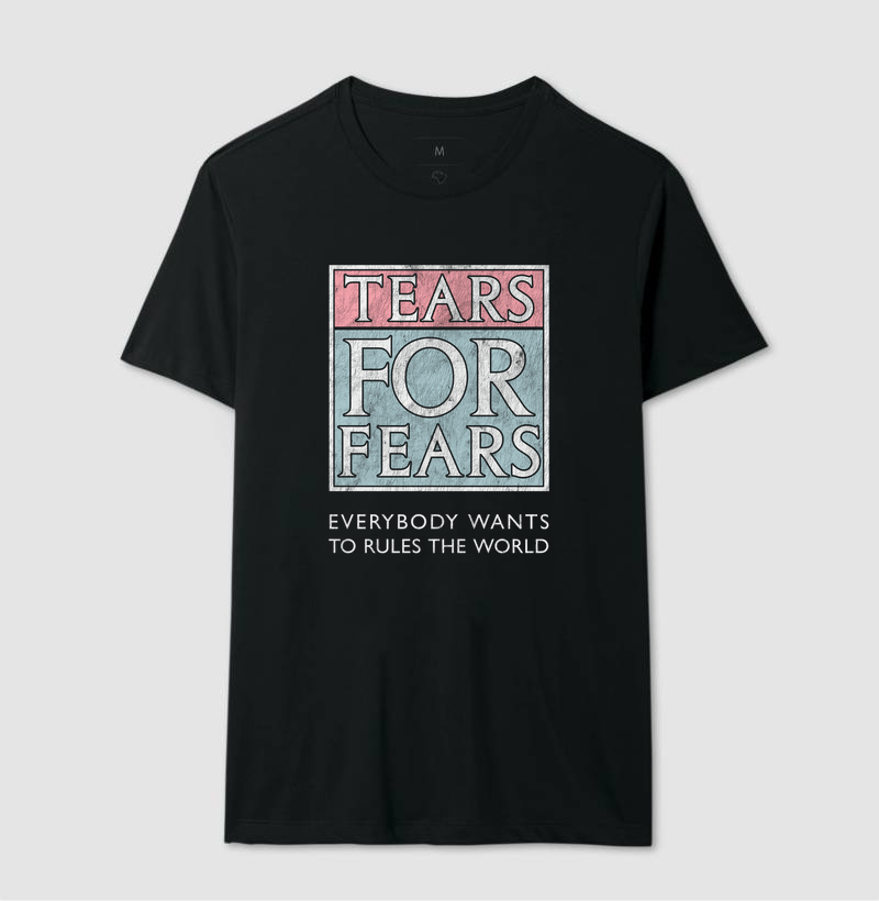 Camiseta Tears For Fears | Everybody Wants to Rules the World (Preta)