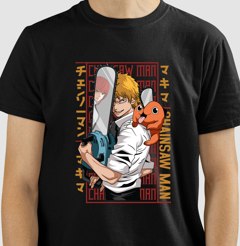 Camiseta Denji & Pochita – Edição Devil’s Contract