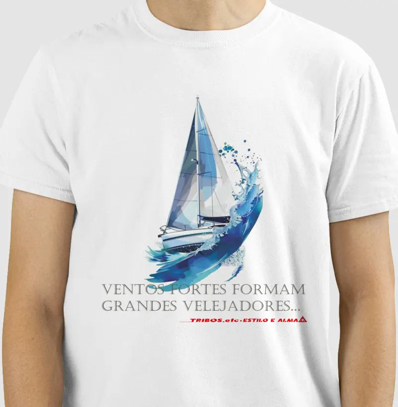 CAMISETA RESERVA.INK MASCULINA E FEMININA TRIBOS.etc NAUTICA VENTOS FORTES FORMAM GRANDES VELEJADORES