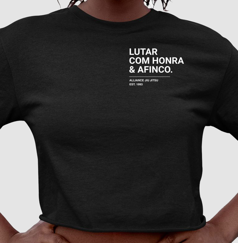 Cropped Cultura Alliance - Coragem pequeno I Preto