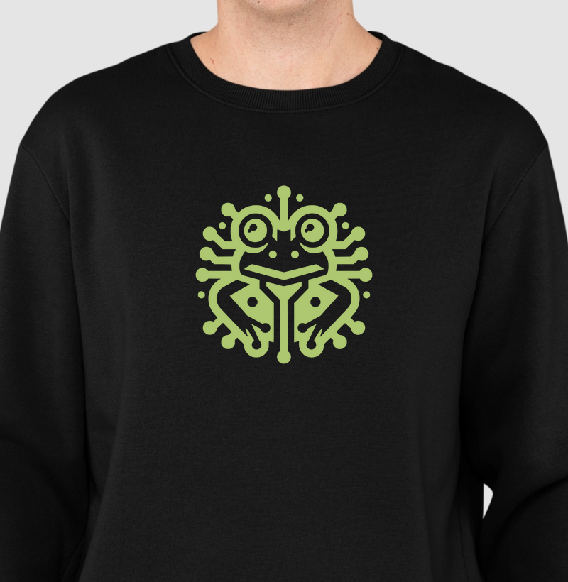 Cyber Frog: Moletom Slim - Tecnologia e Natureza em Harmonia