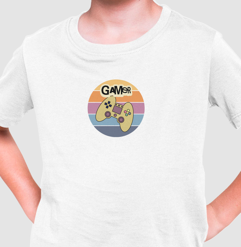 Camiseta Infantil “Gamer Retro"