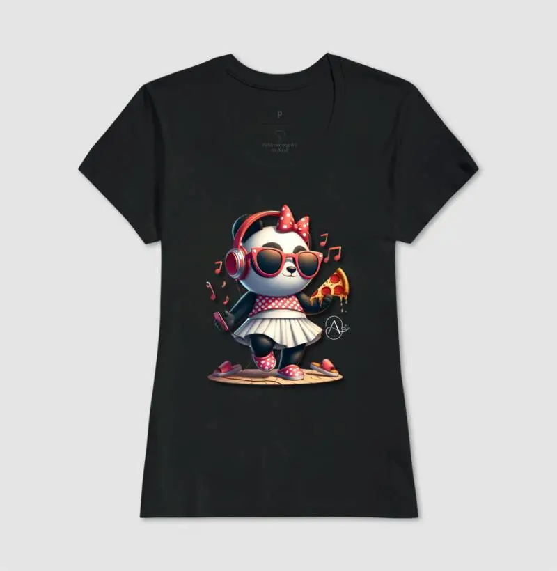 T-shirt Panda Divertido 
