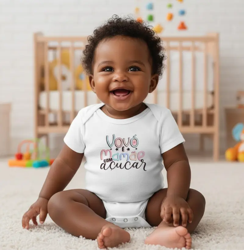 Body Bebê Vovó é Mamãe com Açúcar