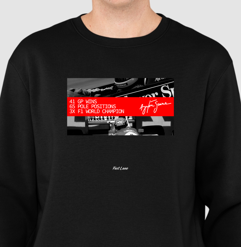 Moletom Suéter Ayrton Senna Numbers