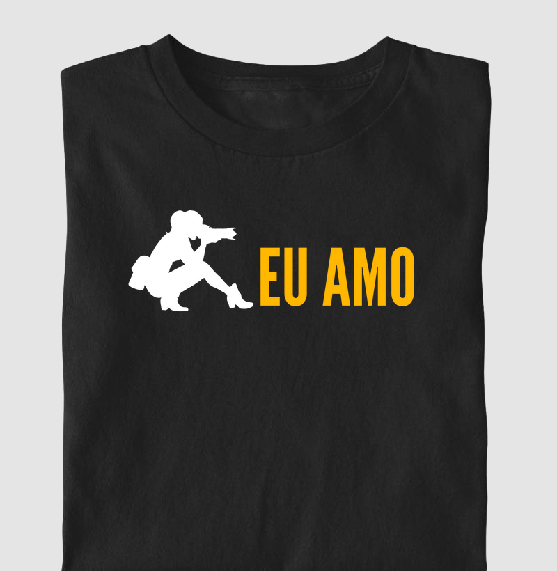 Camisetas / Sou Instinto Criativo / Eu Amo Fotografar