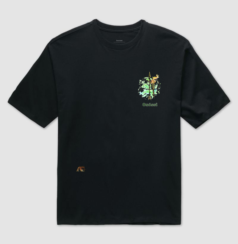  Camiseta Espírito da Caça no peito Oxóssi Invisível 100% Algodão