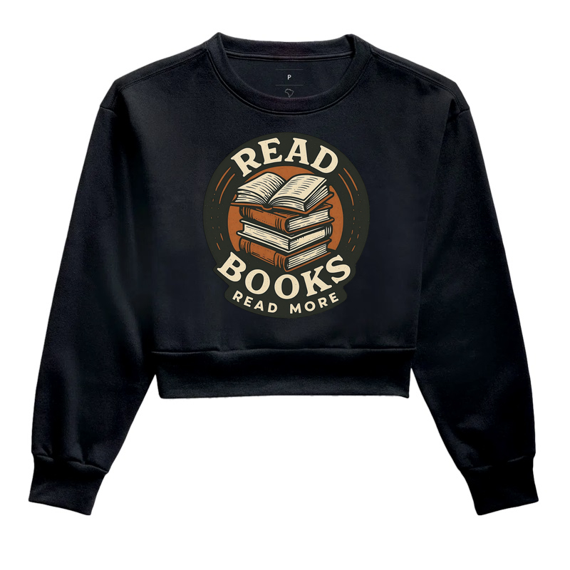 📖 Estampa: Read Books – Read More – A Essência da Leitura Atemporal