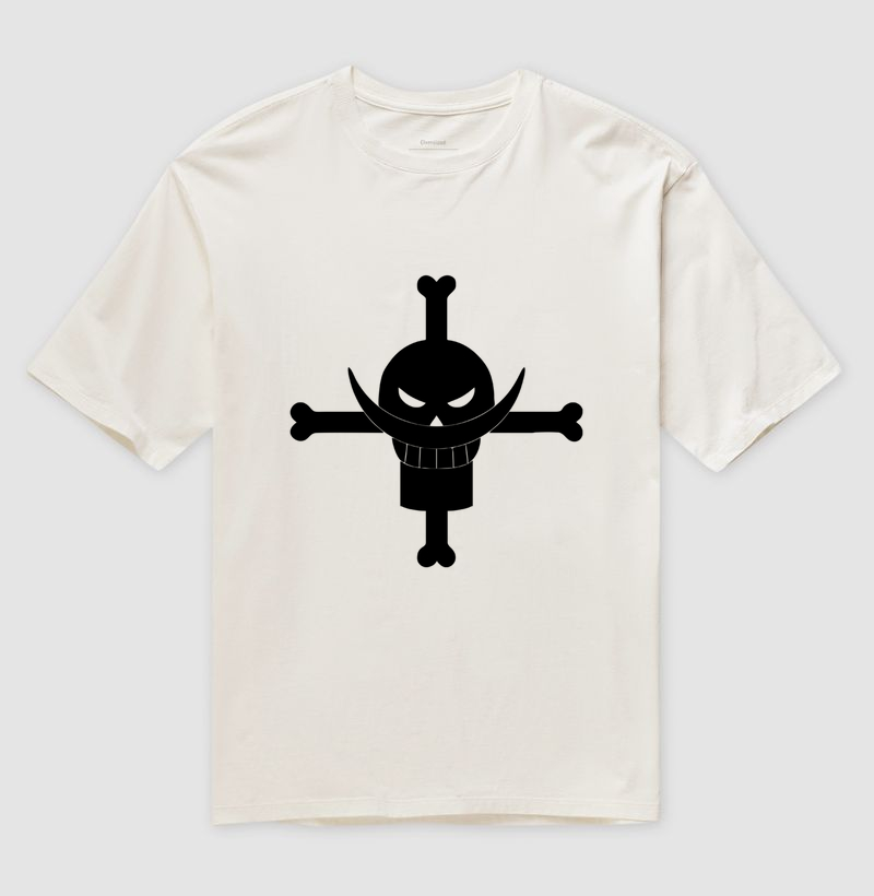 Oversized Caveira Barba Branca - One Piece (V. Black)