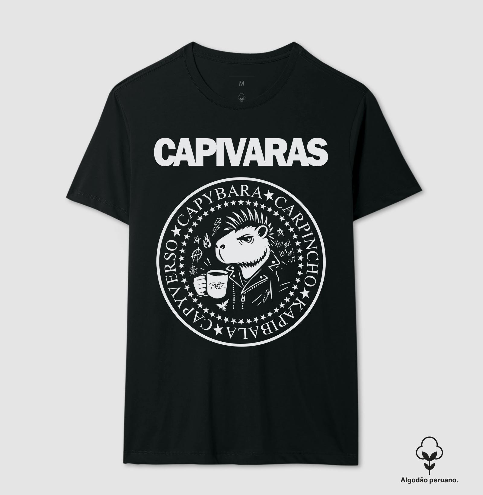 Camiseta Capivara Punk Rock