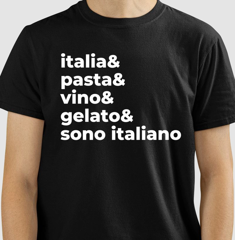 Italia, pasta, vino, gelato e sono italiano 
