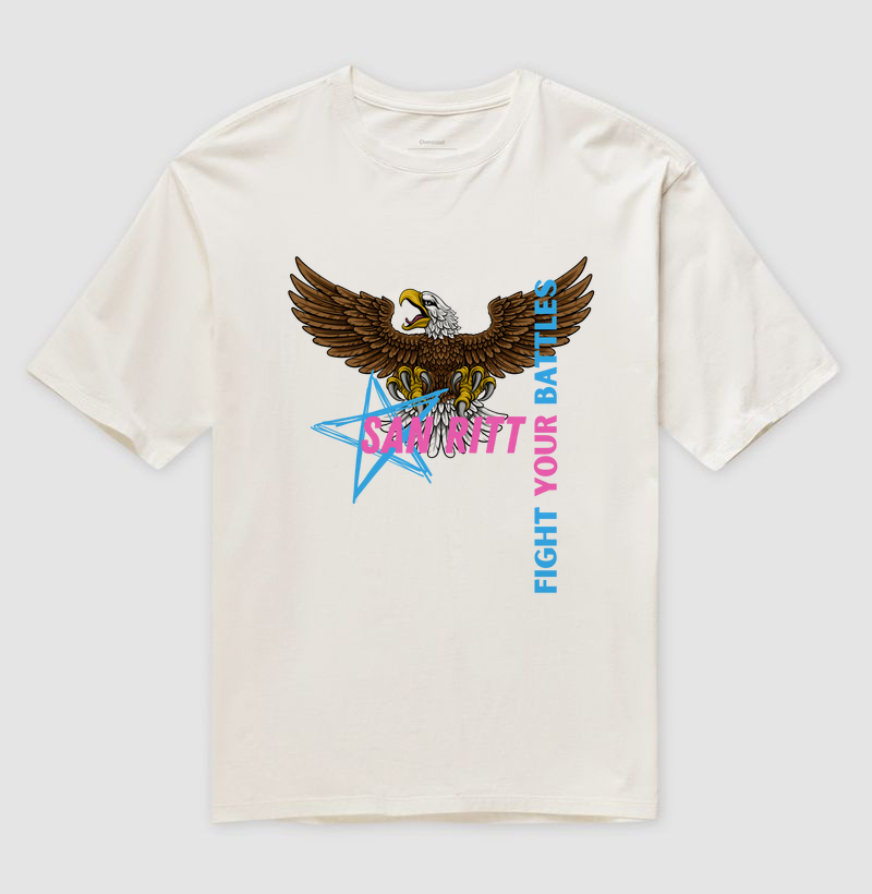 Camiseta Oversized S★R  Fight your battles