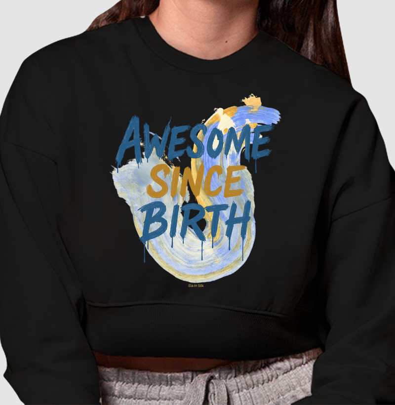 Awesome Since Birth azul