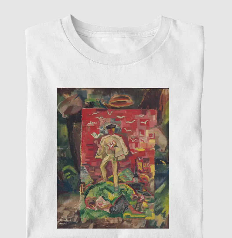 Symbolic figure of a man in a folk costume