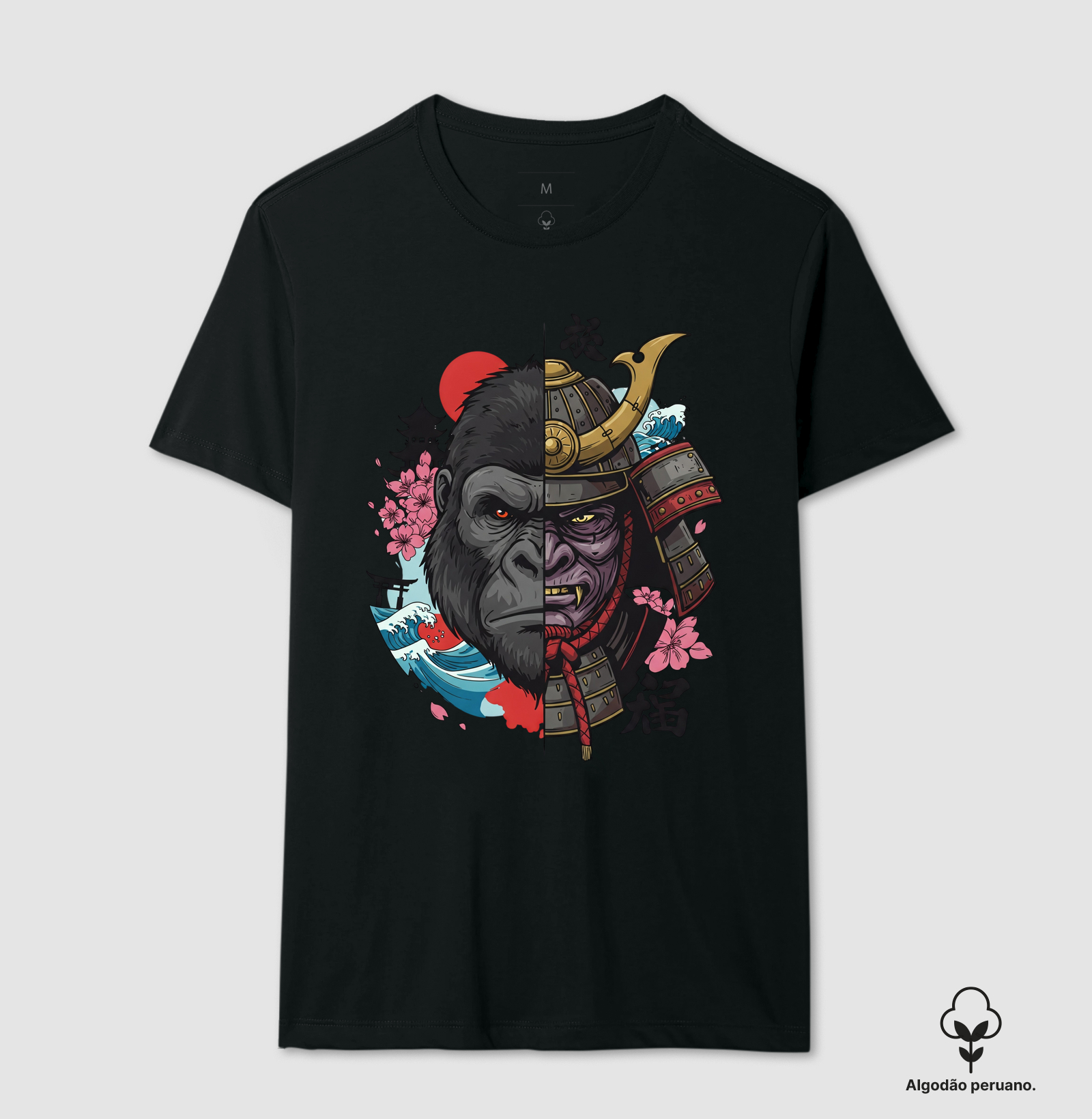 Gorila e Samurai - Algodão Peruano