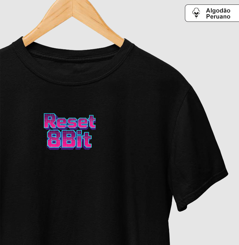 Camiseta  Algodão Peruano Reset8Bit