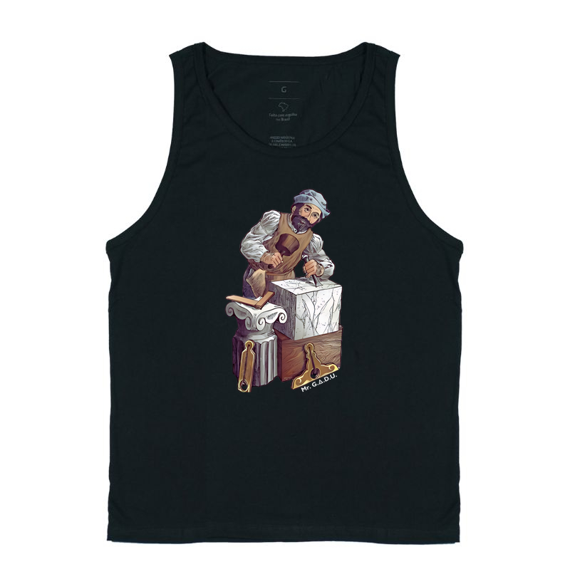 Camiseta Regata Trabalhando a Pedra 2 - Mr. GADU