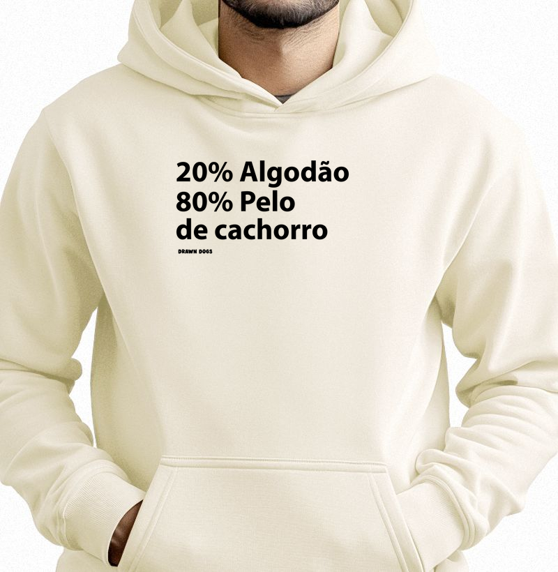 20% algodão 80% pelo de cachorro
