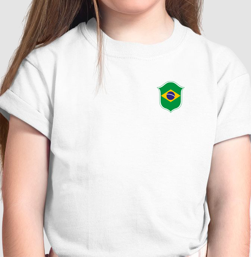Camiseta Infantil Escudo Brasileiro