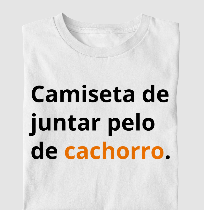 Camiseta de juntar pelo de cachorro
