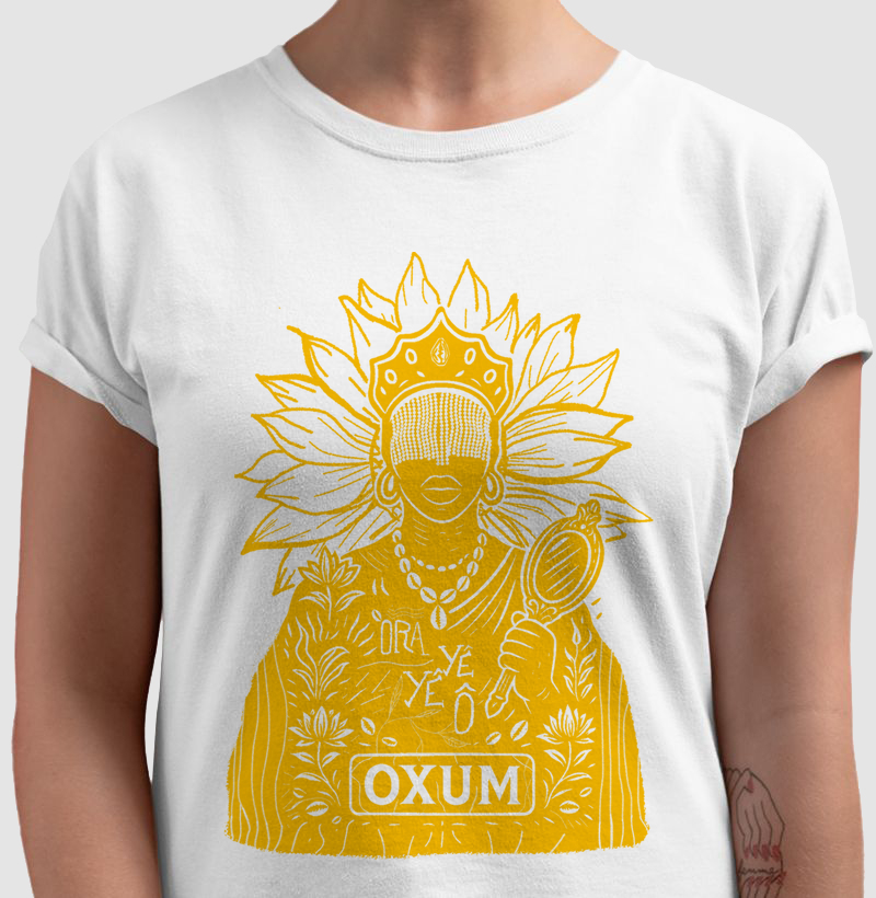 T-shirt Oxum Estampa (Amarela)