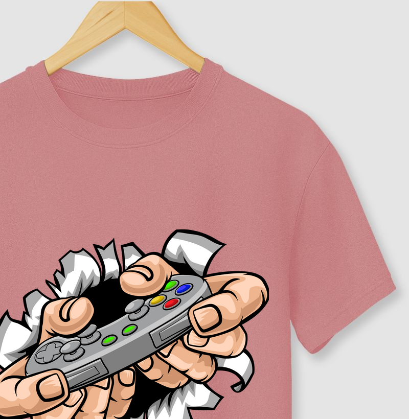 Camiseta Mão Gamer Vintage
