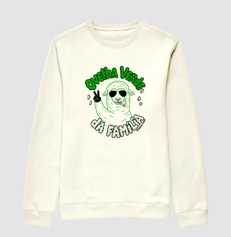 Ovelha Verde da Família Moletom Premium