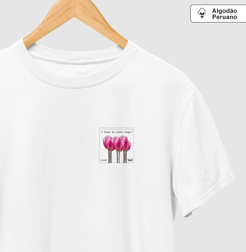 Camisetas em Algodão Peruano O Tempo de Cantar Chegou. Cantares 2.12