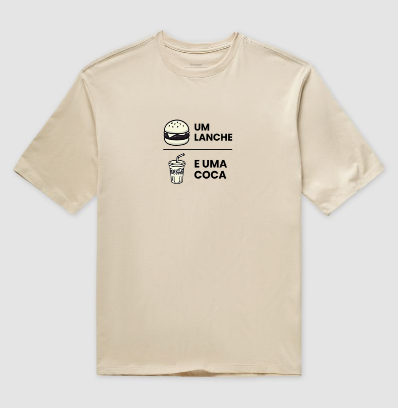 Camisa "Um lanche e uma coca"