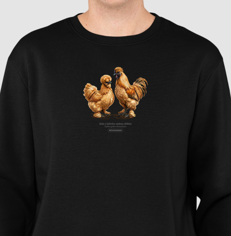 Traços Alados - Galo | Galinha-sedosa - Moletom