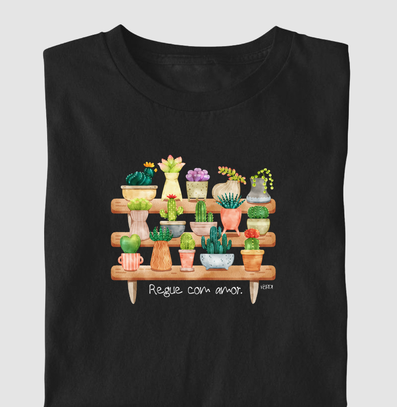 Estante de suculentas - Regue com amor