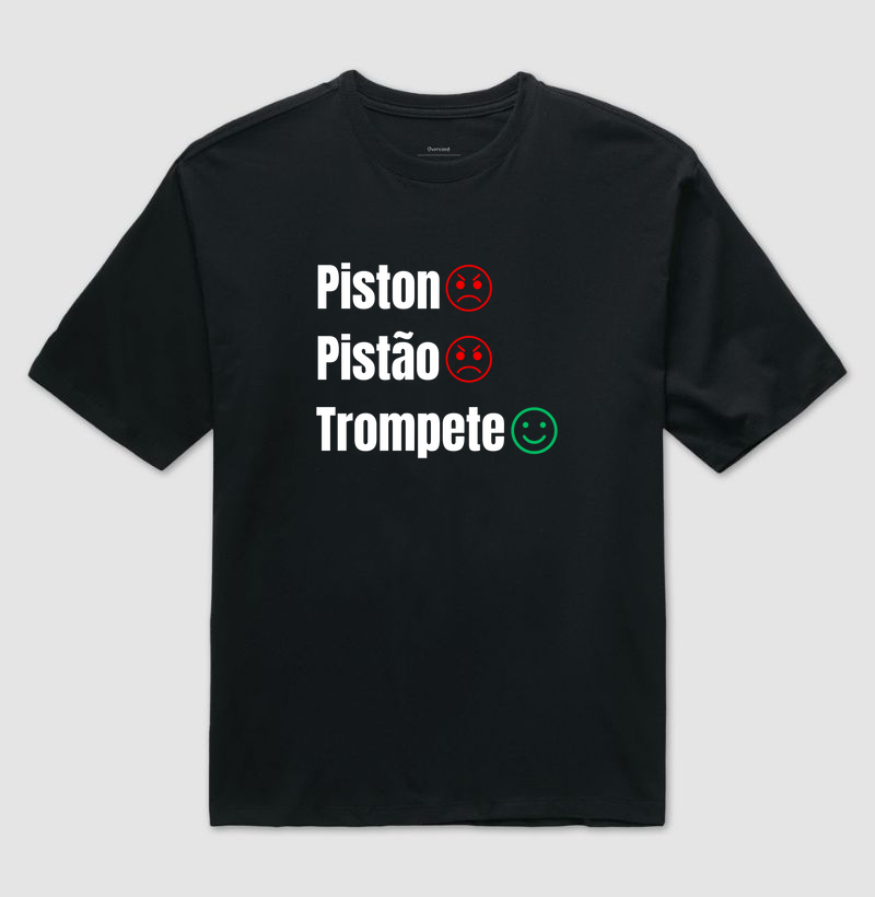 Camiseta Oversized Piston, Pistão, Trompete