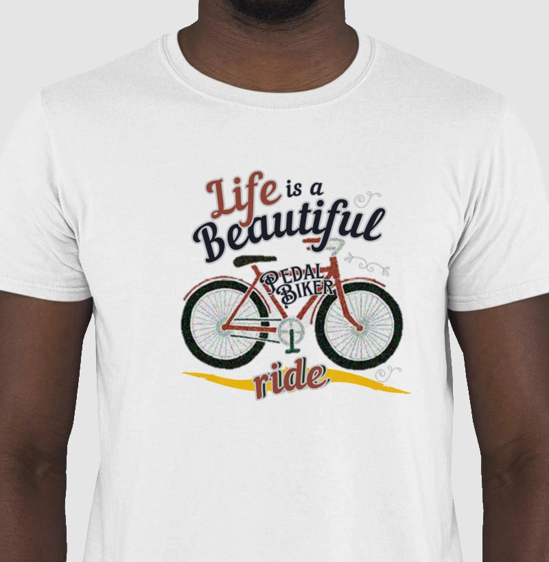 camiseta pedal biker life is beatiful