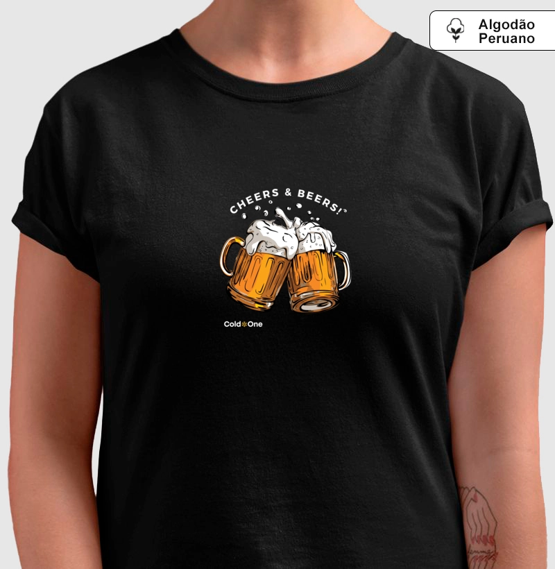 Camiseta Premium Cheers & Beers