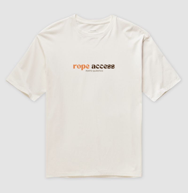 Camiseta Unissex Oversized 100% Algodão - Rope Access 