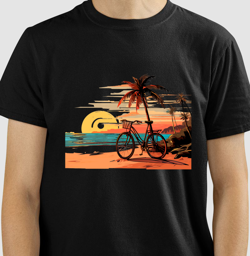 Camiseta Praia e Bike