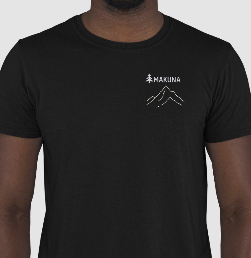 Camiseta Cume – Estampa Minimalista de Montanha no Peito