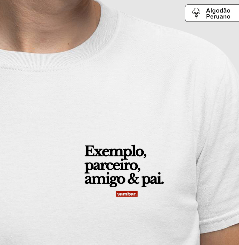 Exemplo, parceiro, amigo & pai. - bolso